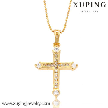 32475-Xuping Jesus pingente de colar de jóias de moda com cruz